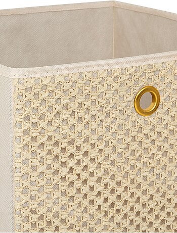 Panier de rangement décor tressé 31x31cm - AFIBEL