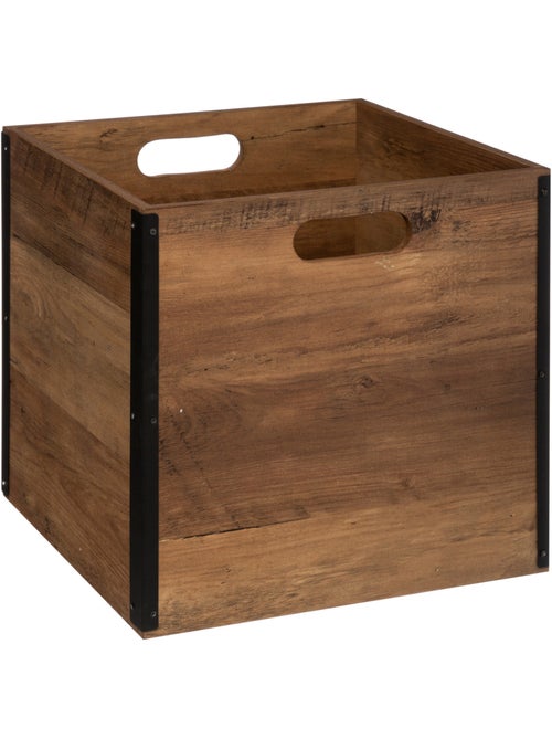Panier de rangement effet bois MIX'N MODUL - Kiabi