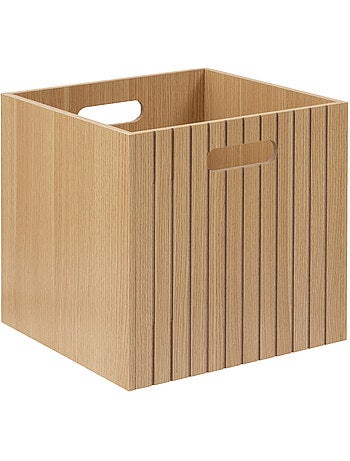 Panier de rangement en bois rainuré TASSO