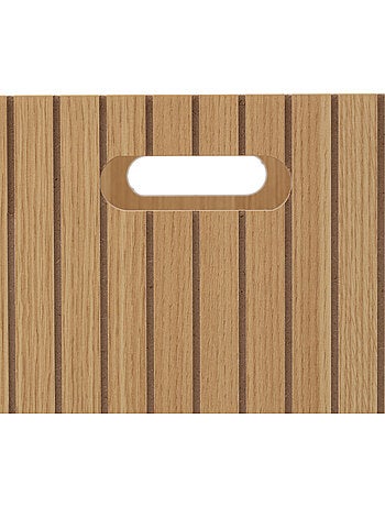 Panier de rangement en bois rainuré TASSO