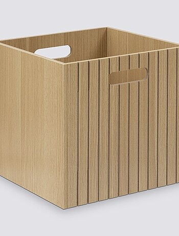 Panier de rangement en bois rainuré TASSO