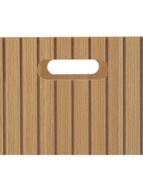 Panier de rangement en bois rainuré TASSO - Kiabi