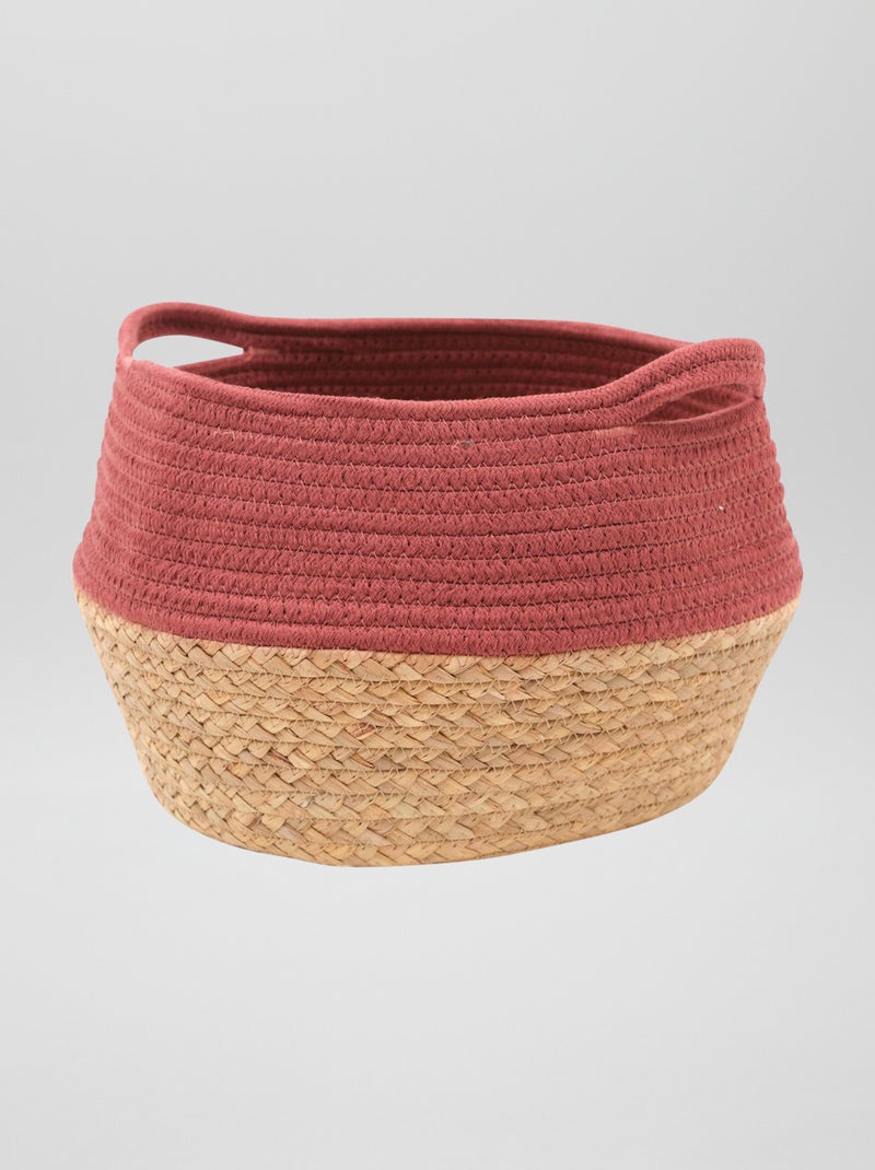 Panier de rangement en corde Terracotta - Kiabi