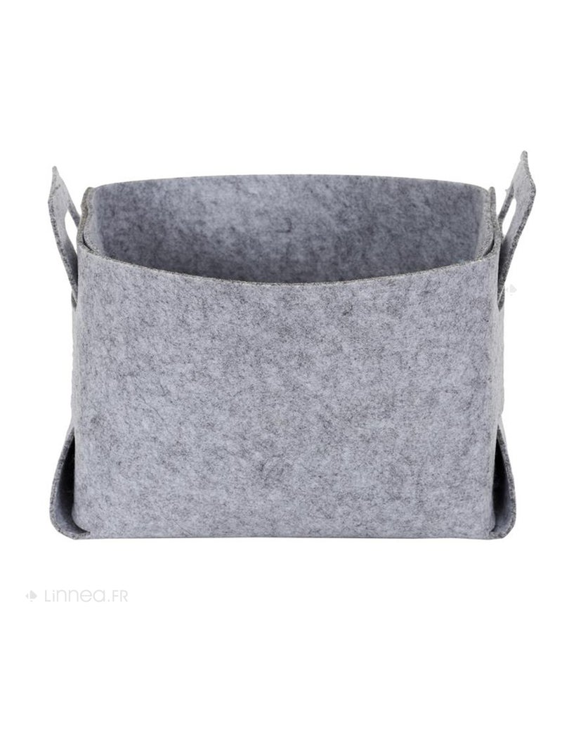 Panier de rangement en feutre pliable Gris - Kiabi