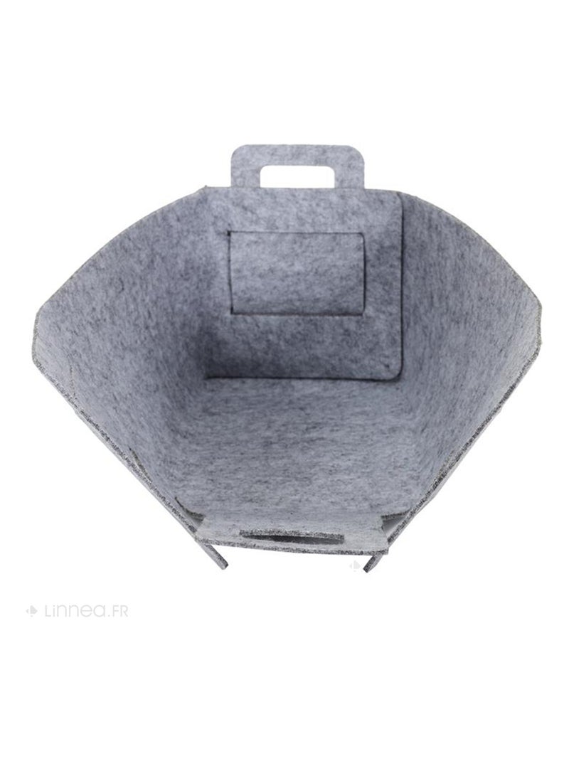 Panier de rangement en feutre pliable Gris - Kiabi