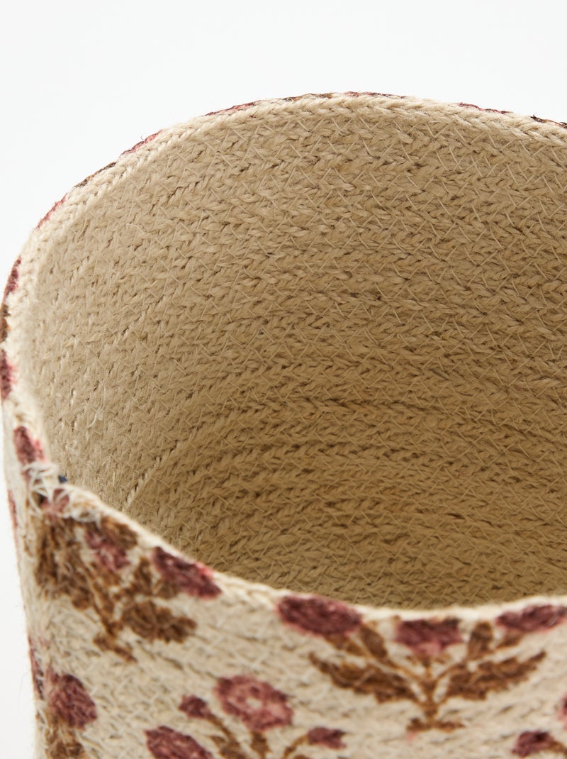 Panier de rangement en jute- Kiabi Home Rose - Kiabi