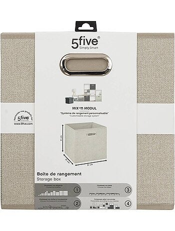 Panier de rangement en tissu cube MIX'N MODUL