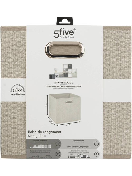 Panier de rangement en tissu cube mix'n modul - Kiabi