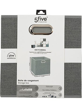 Panier de rangement en tissu cube MIX'N MODUL