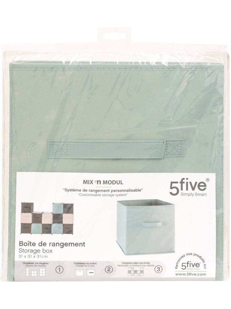 Panier de rangement en tissu cube MIX'N MODUL Vert clair - Kiabi
