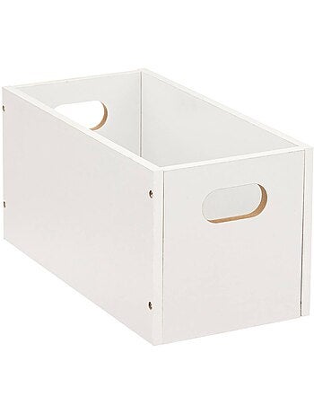 Panier de rangement en tissu effet bois MIX'N MODUL