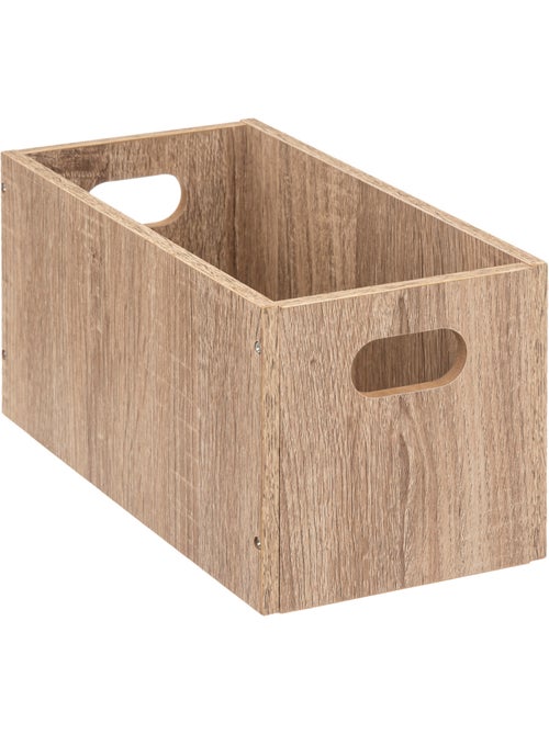 Panier de rangement en tissu effet bois mix'n modul - Kiabi