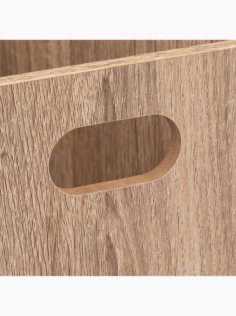 Panier de rangement en tissu effet bois mix'n modul Bois naturel - Kiabi