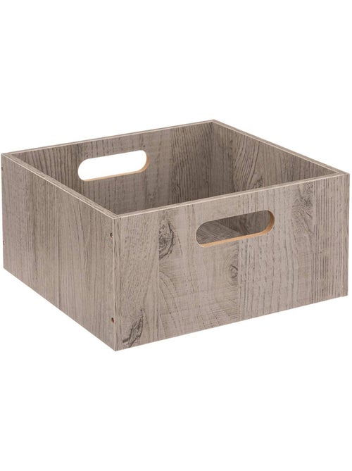 Panier de rangement en tissu effet bois MIX'N MODUL - Kiabi