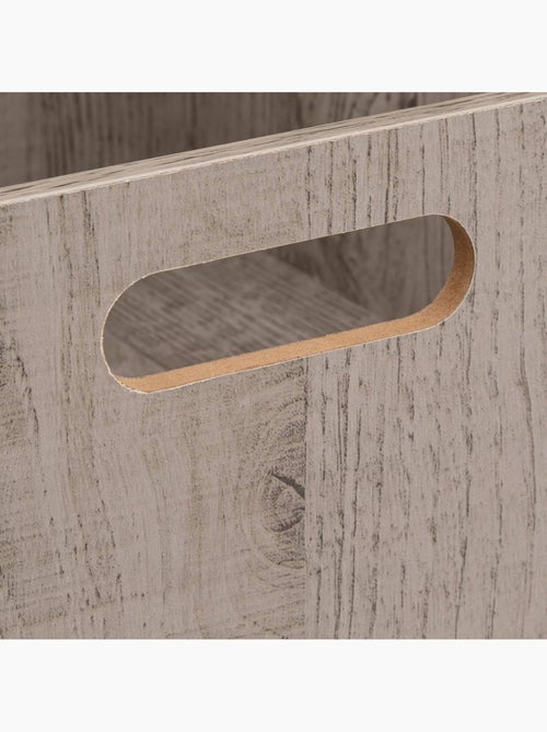 Panier de rangement en tissu effet bois MIX'N MODUL - Kiabi
