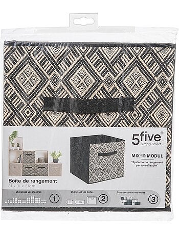 Panier de rangement en tissu imprimé MIX'N MODUL