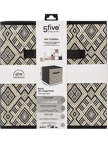 Panier de rangement en tissu imprimé MIX'N MODUL