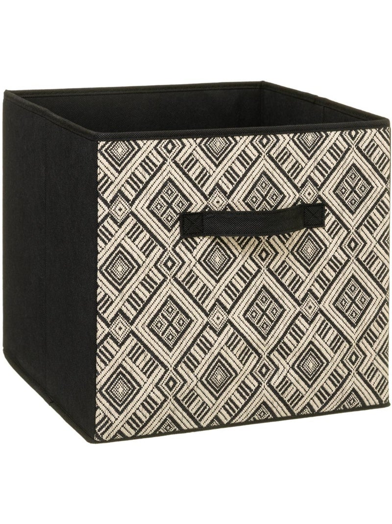Panier de rangement en tissu imprimé MIX'N MODUL Noir Blanc - Kiabi