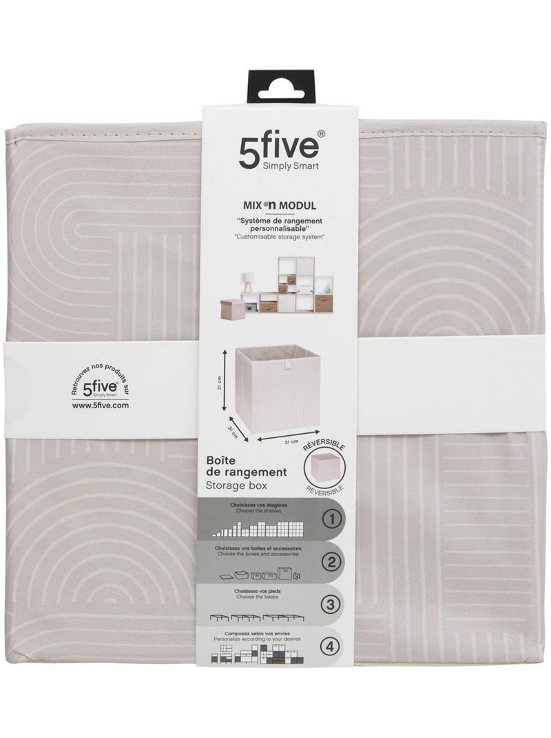 Panier de rangement en tissu MIX'N MODUL Beige - Kiabi