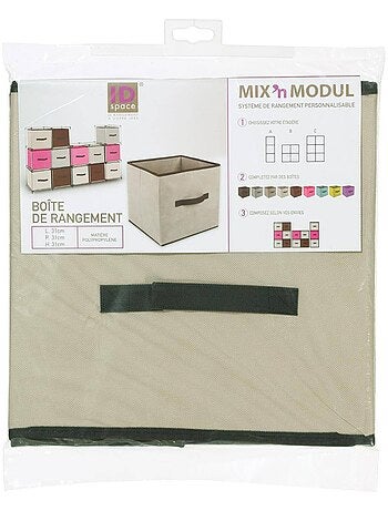 Panier de rangement en tissu cube MIX'N MODUL