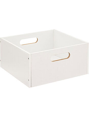Panier de rangement en tissu effet bois MIX'N MODUL