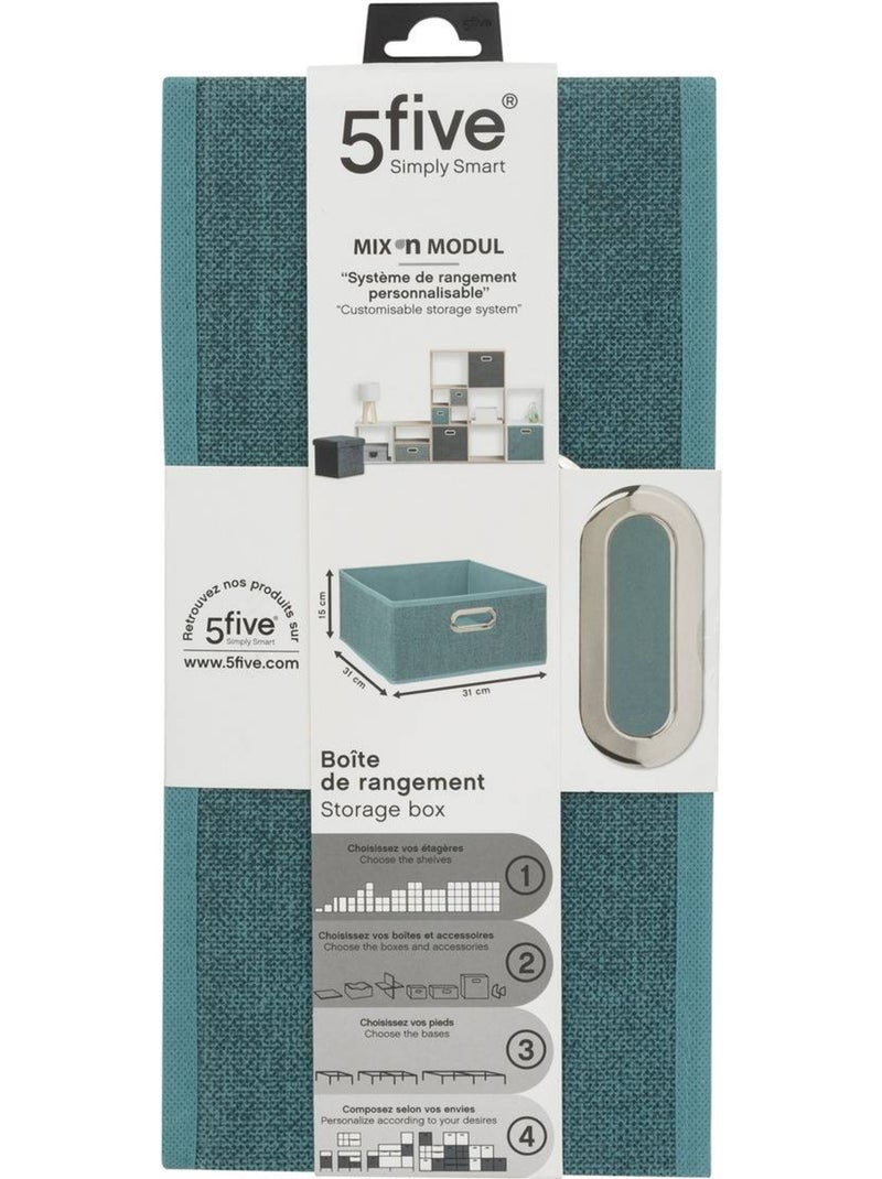 Panier de rangement en tissu MIX'N MODUL Bleu clair - Kiabi