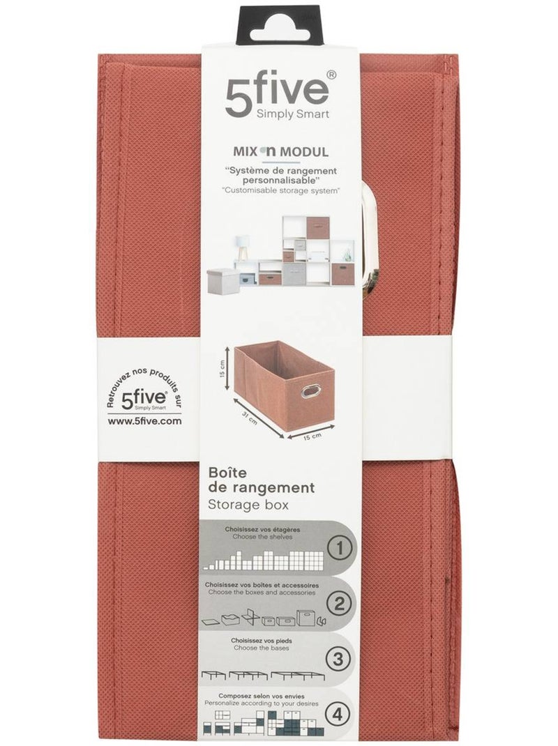 Panier de rangement en tissu MIX'N MODUL Terracotta - Kiabi
