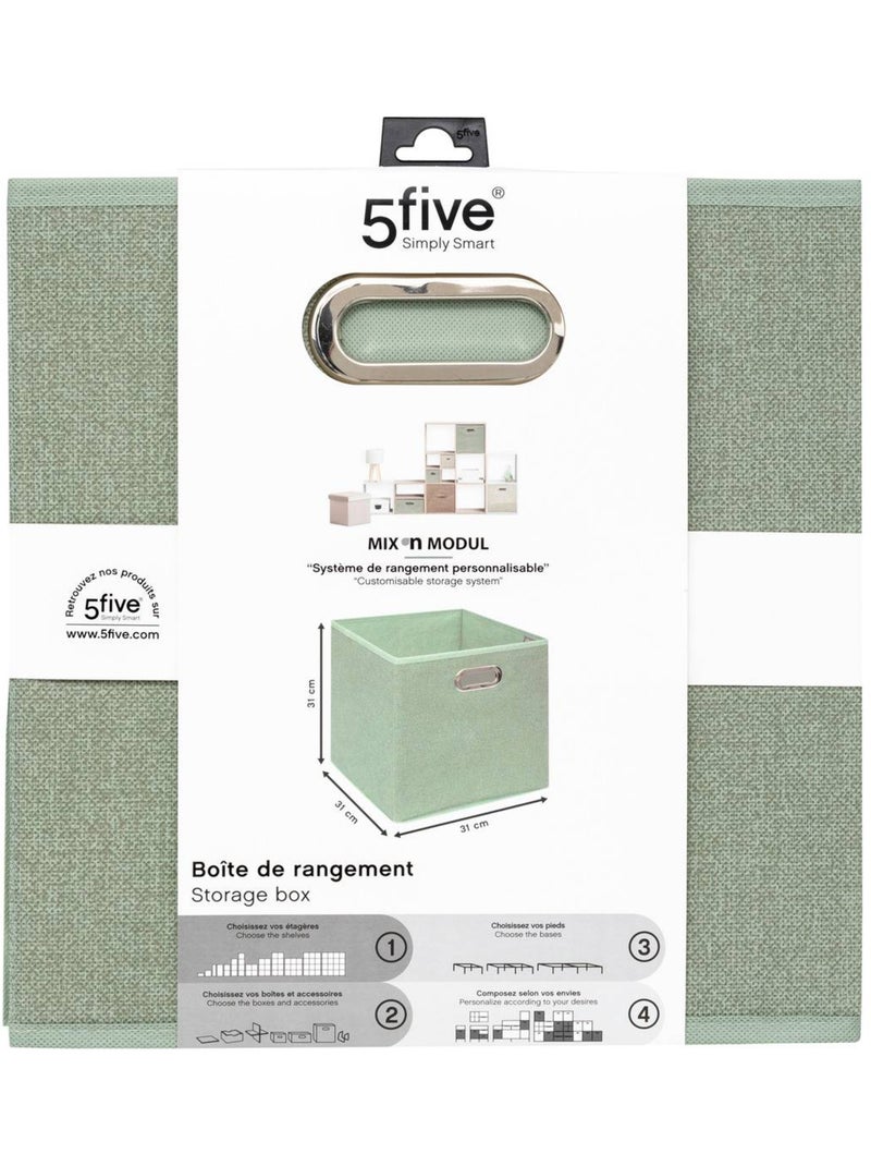 Panier de rangement en tissu MIX'N MODUL Vert clair - Kiabi