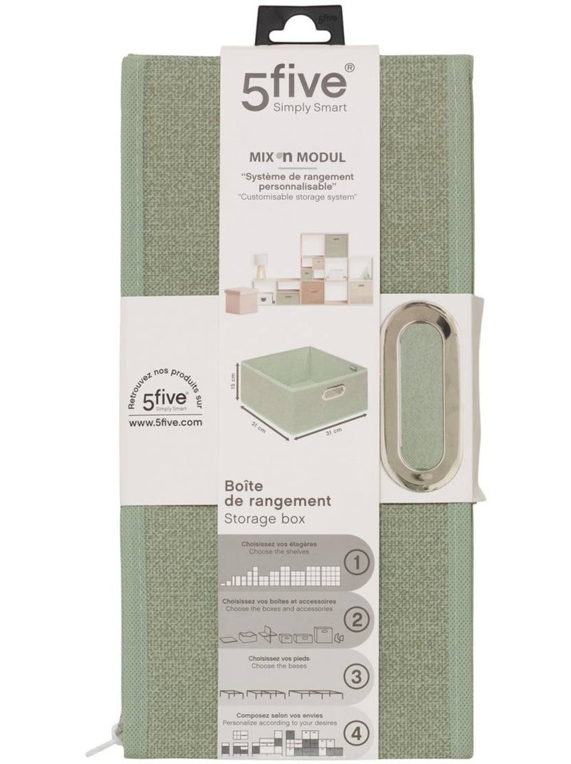 Panier de rangement en tissu mix'n modul Vert clair - Kiabi