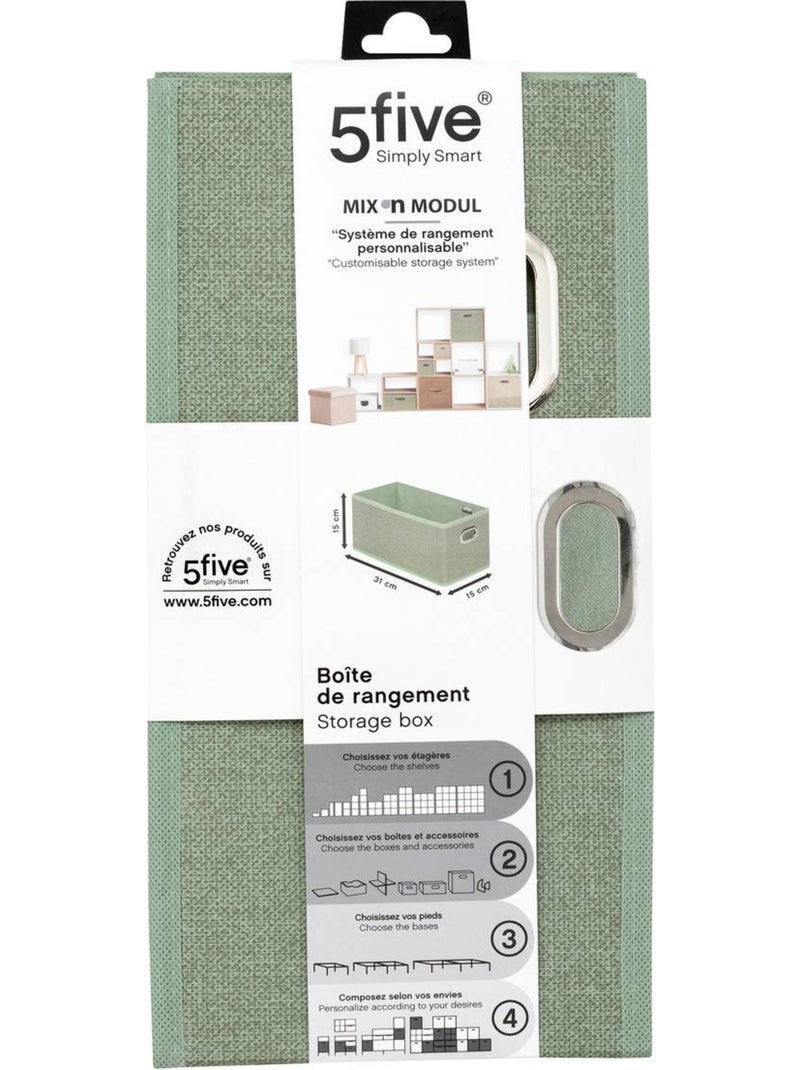 Panier de rangement en tissu MIX'N MODUL Vert clair - Kiabi