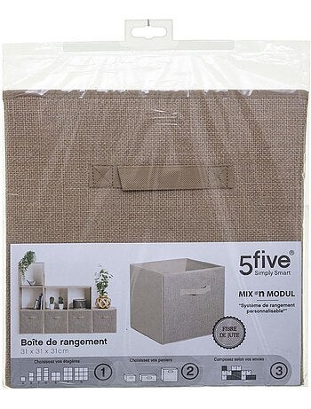 Panier de rangement en toile de jute MIX'N MODUL