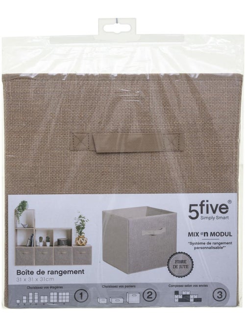 Panier de rangement en toile de jute MIX'N MODUL - Kiabi