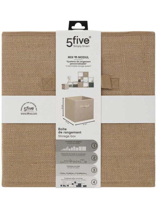 Panier de rangement en toile de jute MIX'N MODUL - Kiabi