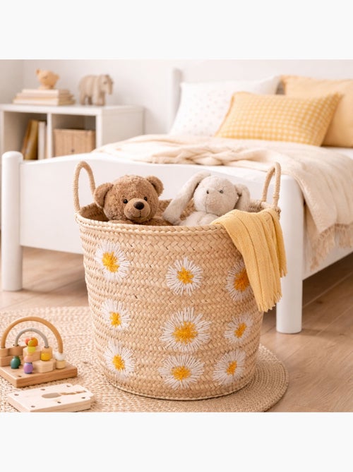 Panier de rangement marguerite - Kiabi