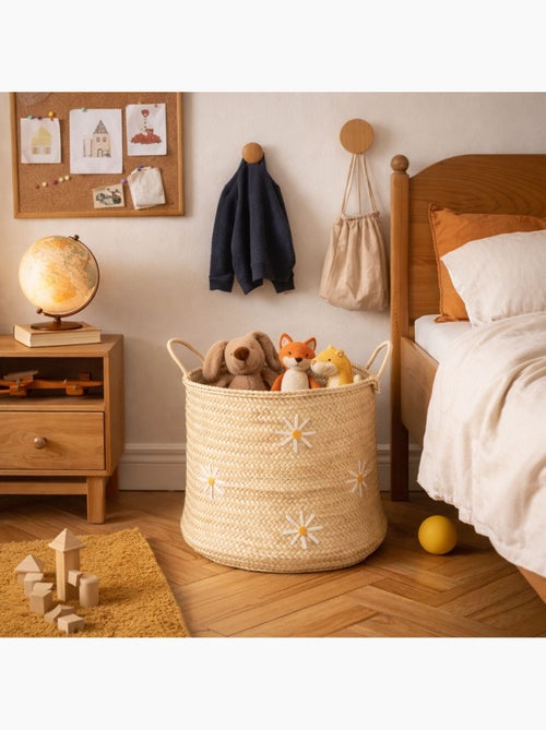 Panier de rangement marguerite - Kiabi