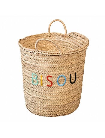 Panier de rangement multicoulor bisou