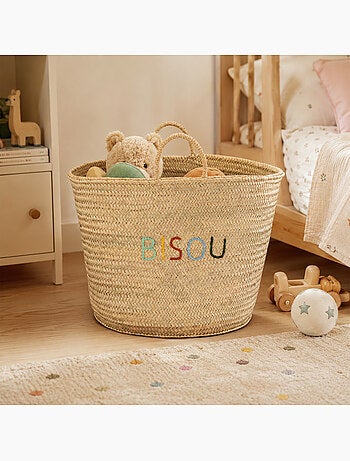 Panier de rangement multicoulor bisou