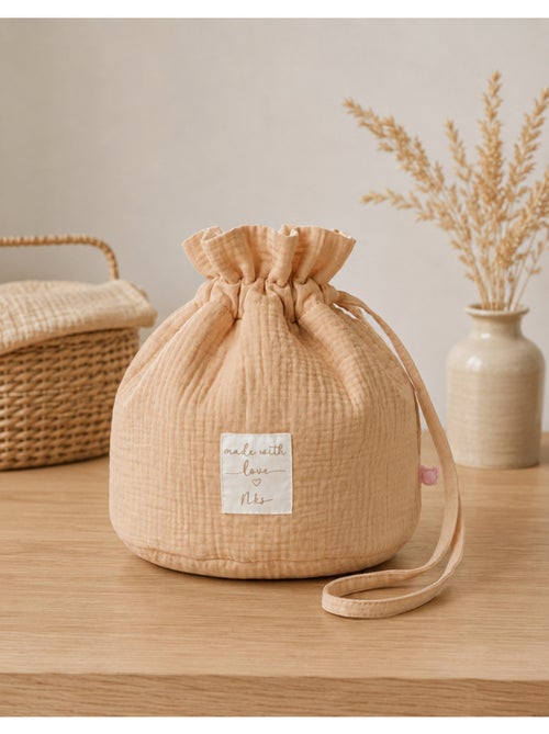 Panier de rangement nomade, coton bio noukie's - Kiabi Panier de rangement nomade, coton bio noukie's - Kiabi