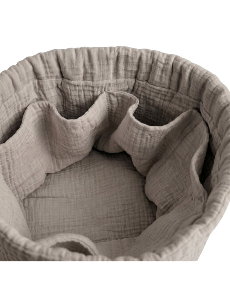 Panier de rangement nomade, coton bio noukie's Beige - Kiabi