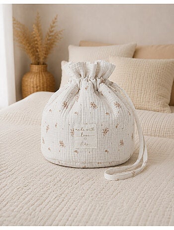 Panier de rangement nomade, coton bio noukie's