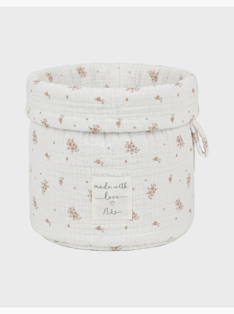 Panier de rangement nomade, coton bio noukie's Rose - Kiabi