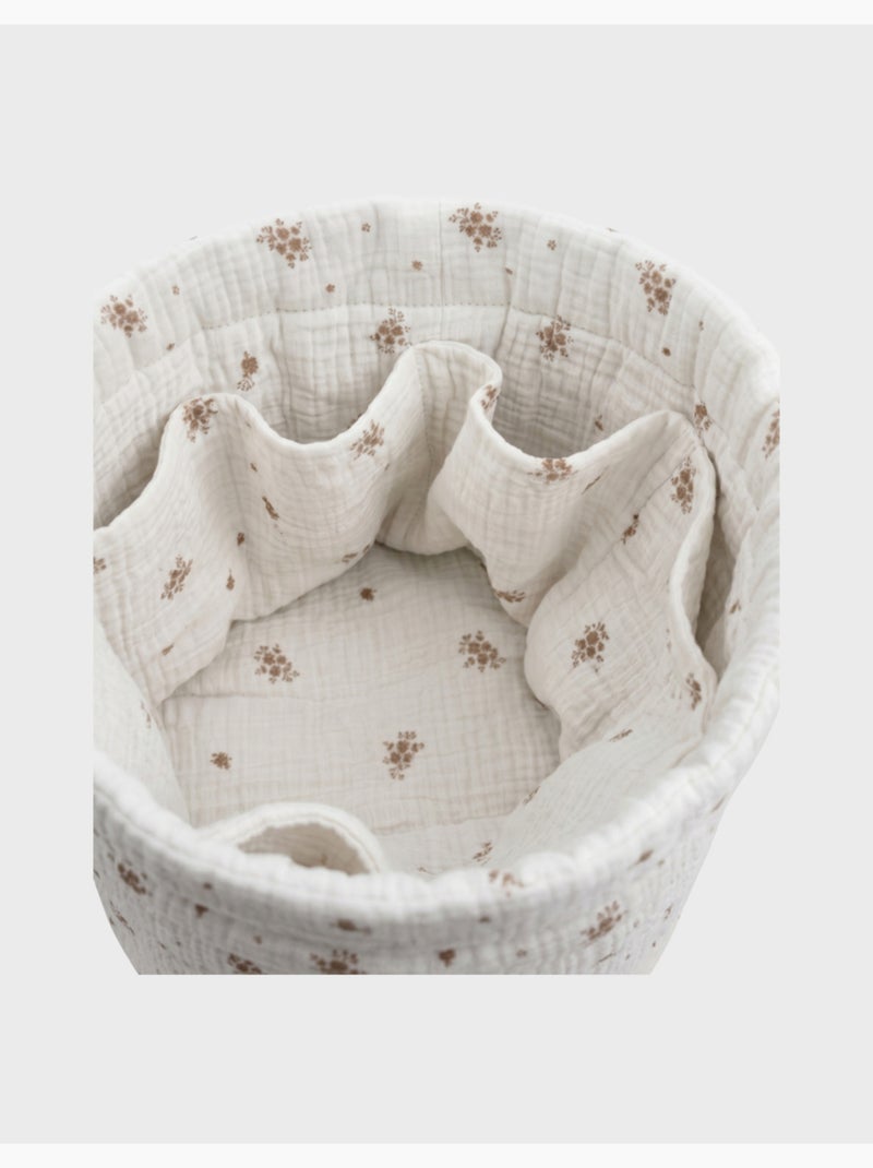 Panier de rangement nomade, coton bio noukie's Rose - Kiabi