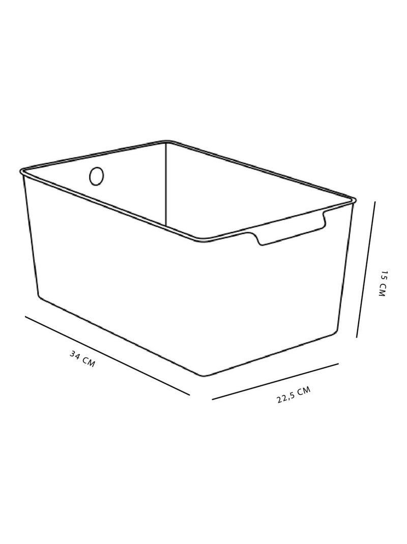 Panier de rangement plastique EQUIPMENT Noir - Kiabi