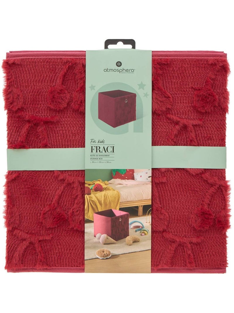 Panier de rangement pliable texturé à motif fruit FRACI Rouge - Kiabi