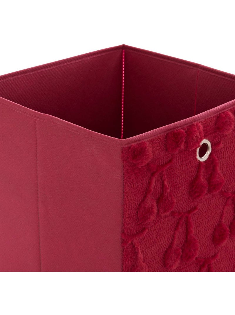 Panier de rangement pliable texturé à motif fruit FRACI Rouge - Kiabi