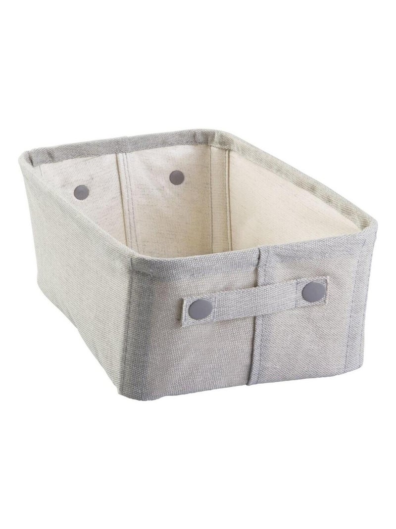 Panier De Rangement Rectangle 22x34cm Papier Tressé Gris - Kiabi