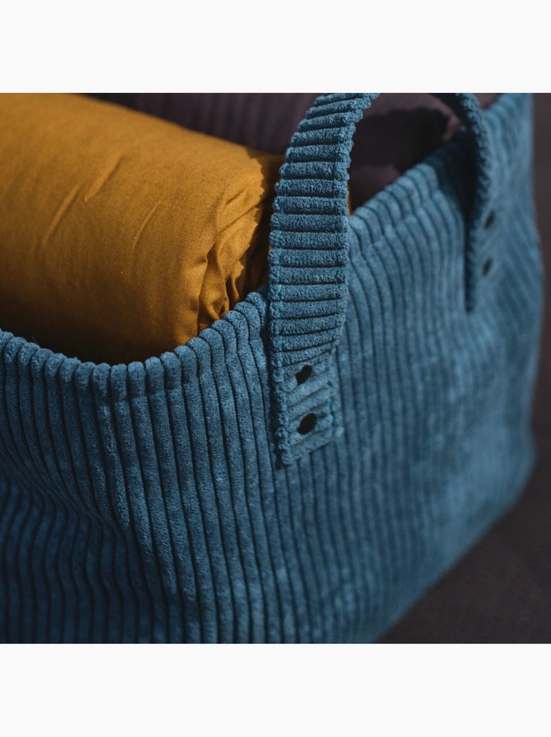 Panier de rangement rectangle COZY Bleu - Kiabi