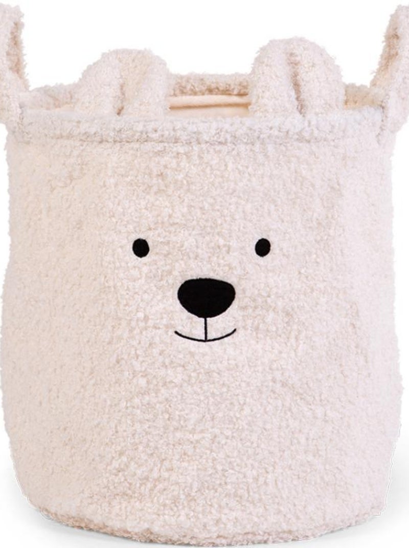 Panier de rangement Teddy écru (30 x 30 cm) Ecru - Kiabi