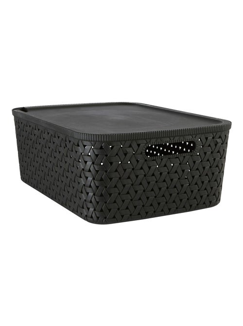 Panier de rangement tressé à couvercle TRESSY - Kiabi