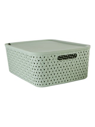 Panier de rangement tressé avec couvercle TRESSY